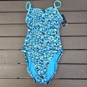 TYR Women's Durafast Elite Fragment Cutoutfit One Piece Swimsuit Sz 28 New